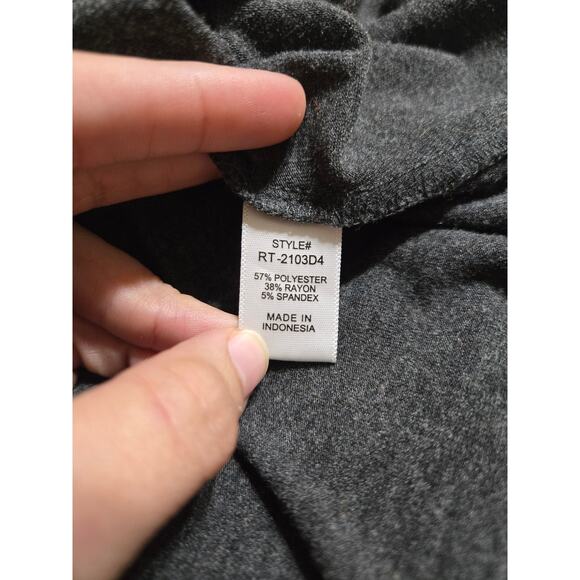 Zenana large women's charcoal grey long sleeve top - Picture 6 of 9